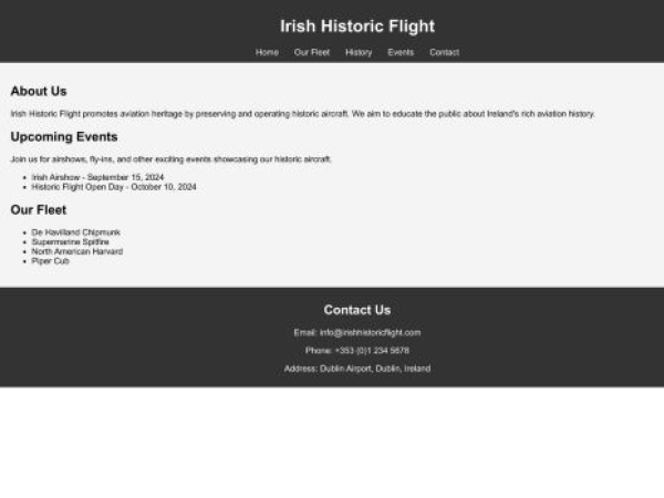 irishhistoricflight.com